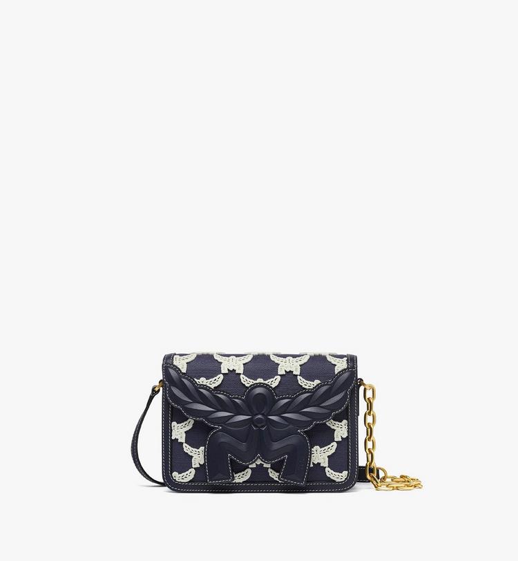 MCM Himmel Crossbody in Leather and Laurel Flocking En línea