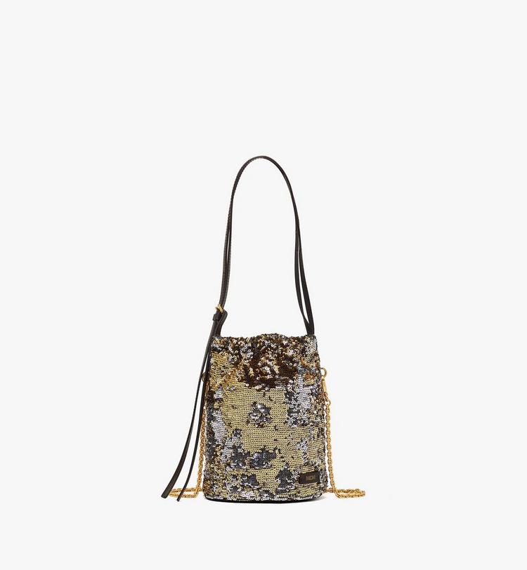 MCM Himmel Sequin Drawstring Bag Outlet
