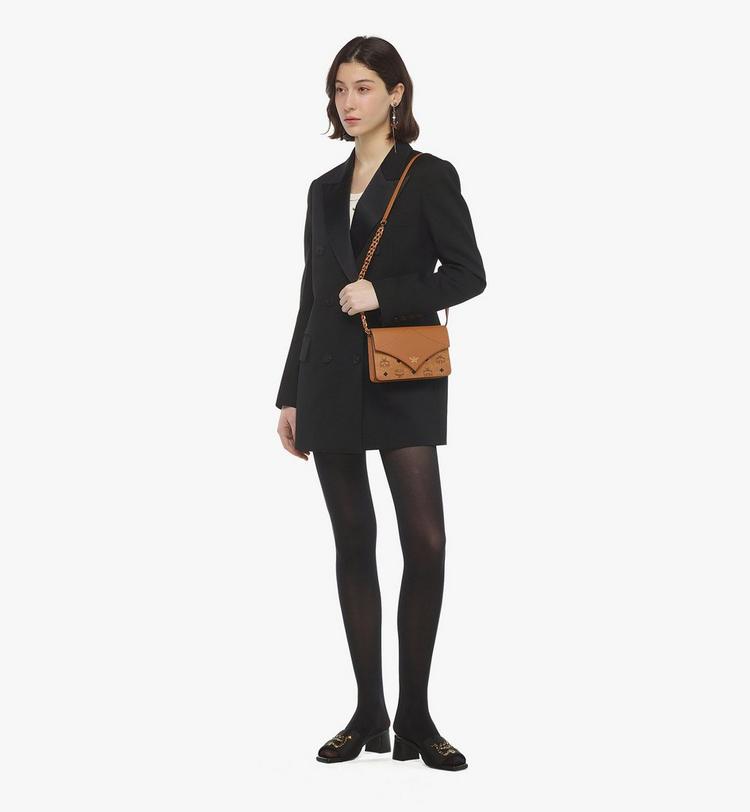 MCM Diamond Shoulder Bag in Visetos Leather Mix Tienda