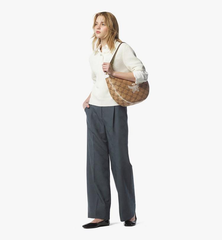 MCM Himmel Ascending Moon Hobo in Lauretos Raffia Jacquard ÚLTIMAS EDICIONES