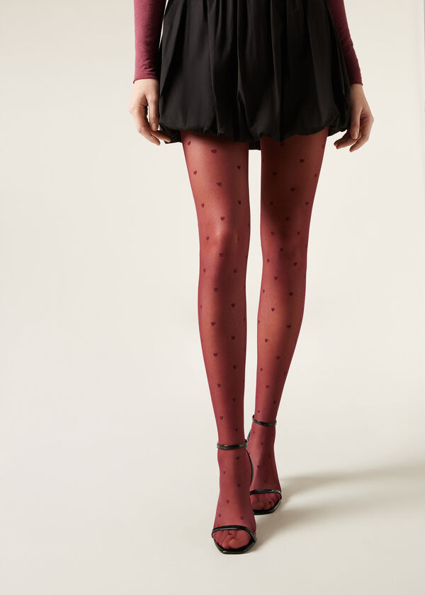 Calzedonia Panty Transparente Corazones Ahorra y exporta
