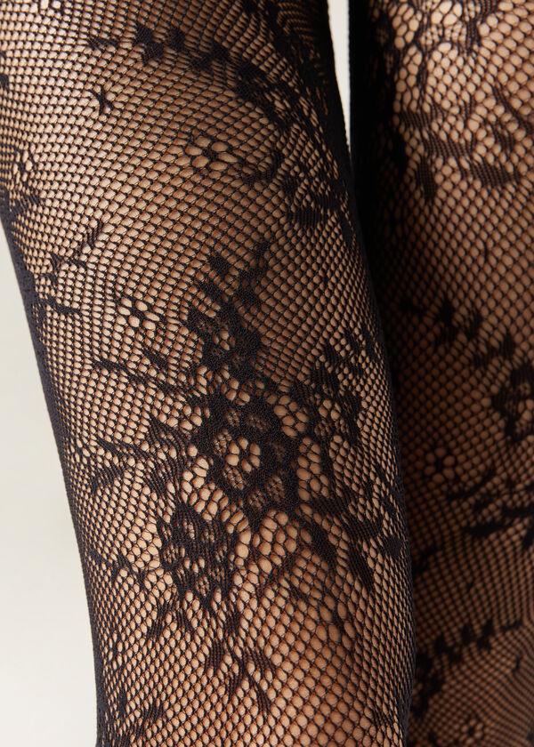 Calzedonia Pantis Rejilla Florales Grandes ahorros