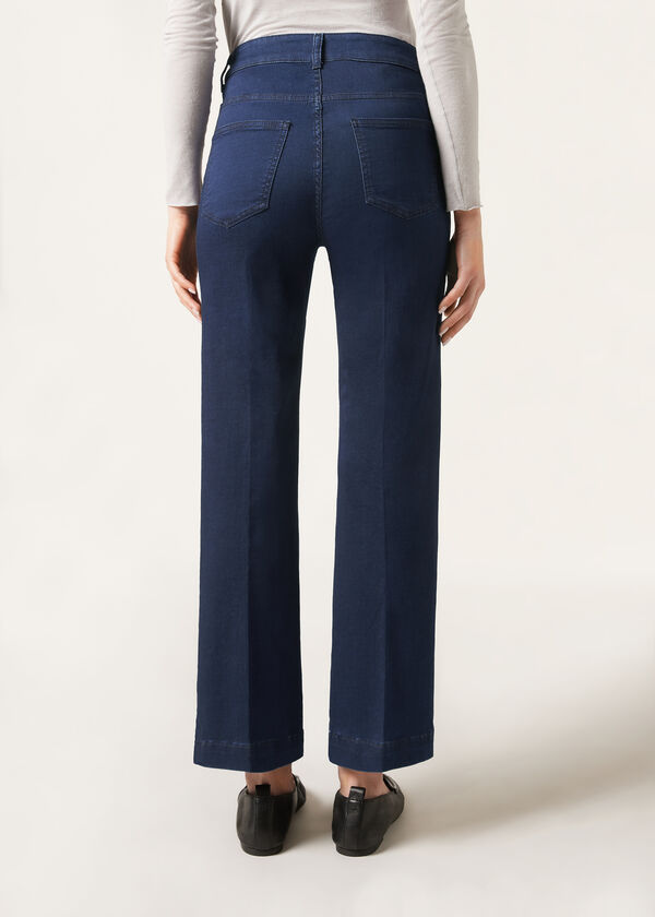 Calzedonia Vaqueros Confort Acampanados Cropped Descuento