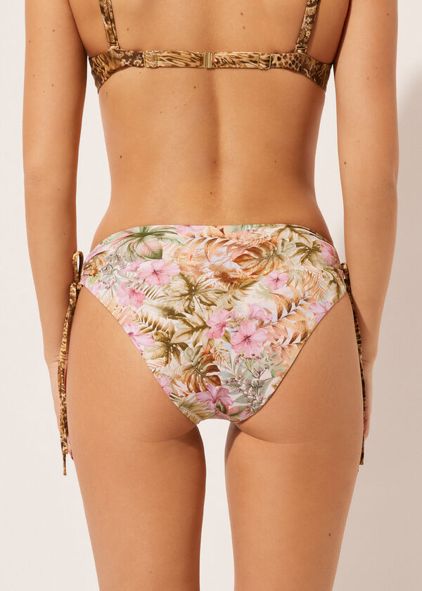 Calzedonia Braguita Bikini Clásica Tiro Alto Wild Tropics Ofertas especiales