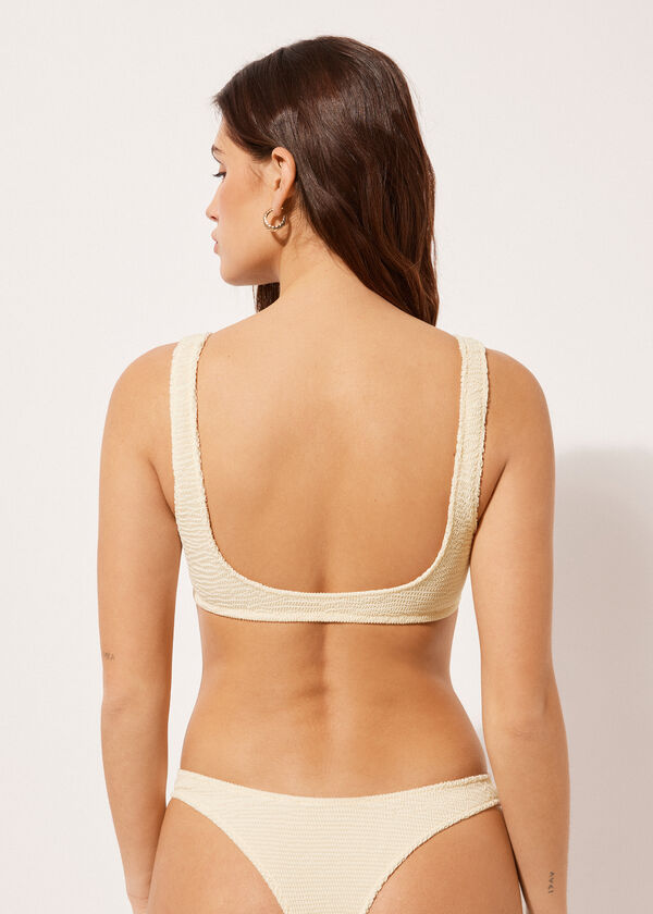 Calzedonia Bikini Top Estilo Camiseta Crinkle Waves Devoluciones gratuitas