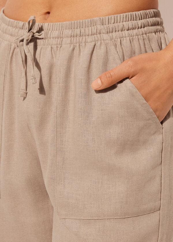 Calzedonia Pantalón Largo Lino y Viscosa En línea