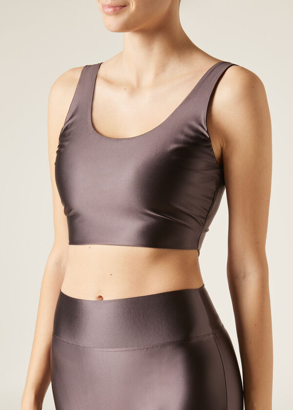 Calzedonia Top Sin Costuras Súper Brillante Tienda de fábrica