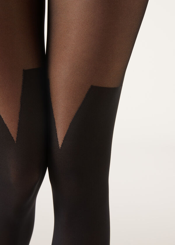 Calzedonia Panty Efecto Calza Detalle Asimétrico Ofertas