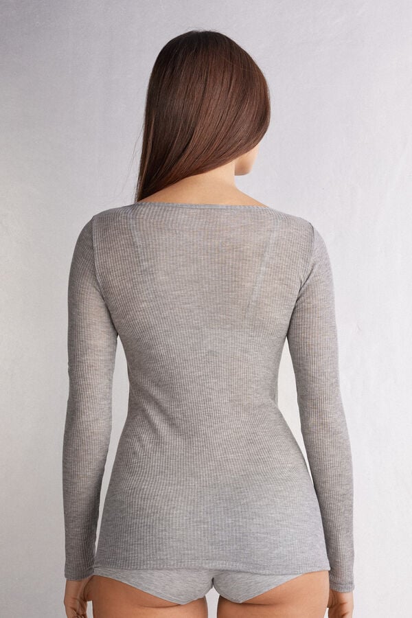Intimissimi Camiseta de Manga Larga Ultranatural con Cashmere Rebajas de fin de temporada