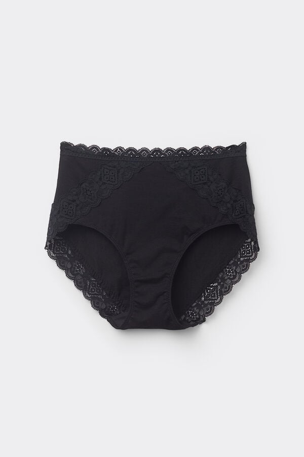 Intimissimi Braguita de Talle Medio de Algodón y Encaje En oferta