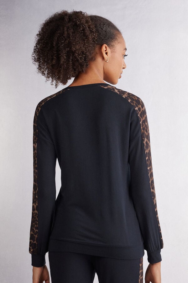 Intimissimi Camiseta de Manga Larga de Modal Luxurious Leopard Outlet online