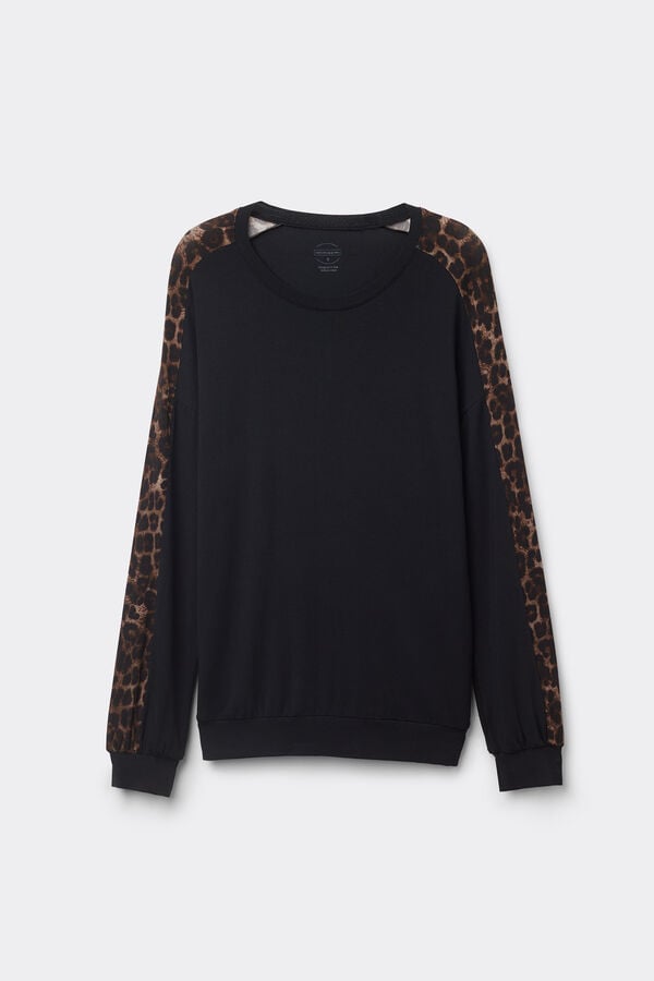Intimissimi Camiseta de Manga Larga de Modal Luxurious Leopard Outlet online
