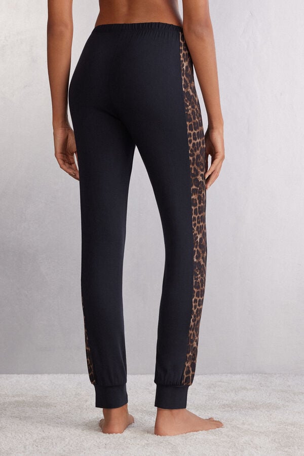 Intimissimi Pantalón con Puños Elásticos de Modal Luxurious Leopard Rebajas