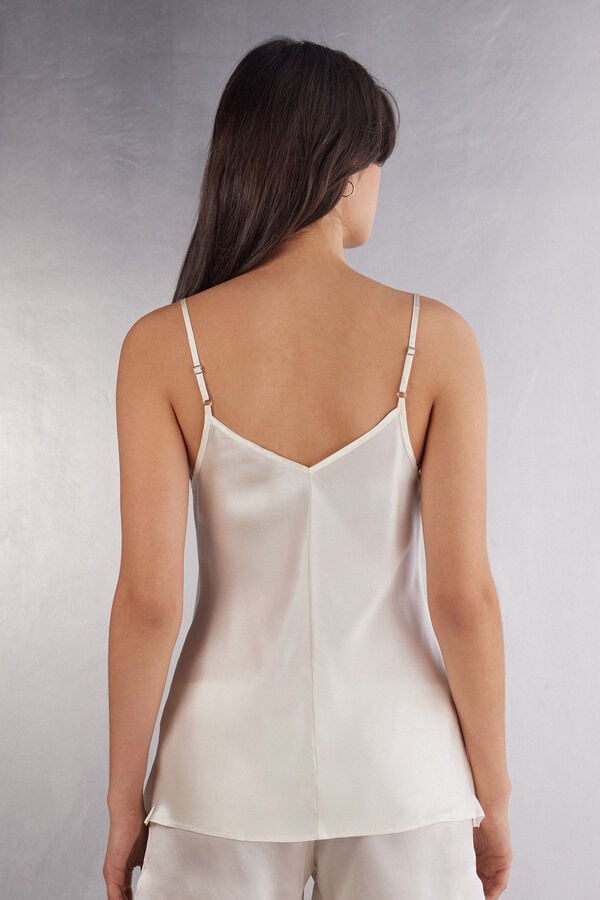Intimissimi Top de Raso de Seda con Escote de Pico Tienda