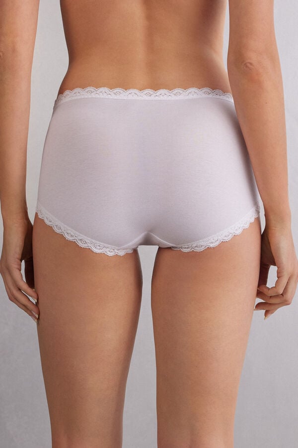 Intimissimi Braguita Culotte de Talle Alto de Algodón y Encaje Superdescuento