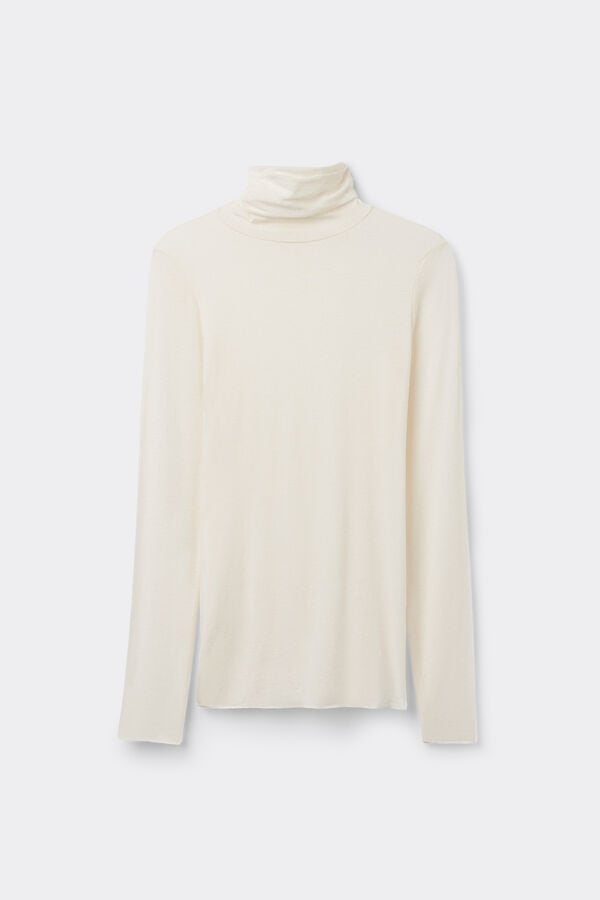 Intimissimi Camiseta de Manga Larga de Cuello Alto de Cashmere Ultraligero de Modal Últimos 2 días