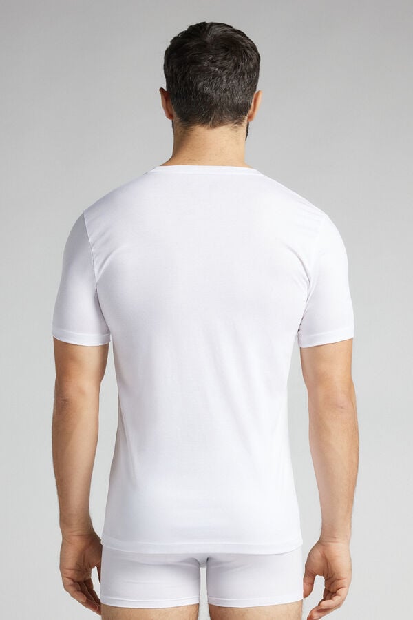 Intimissimi Camiseta con Escote de Pico de Algodón Premium