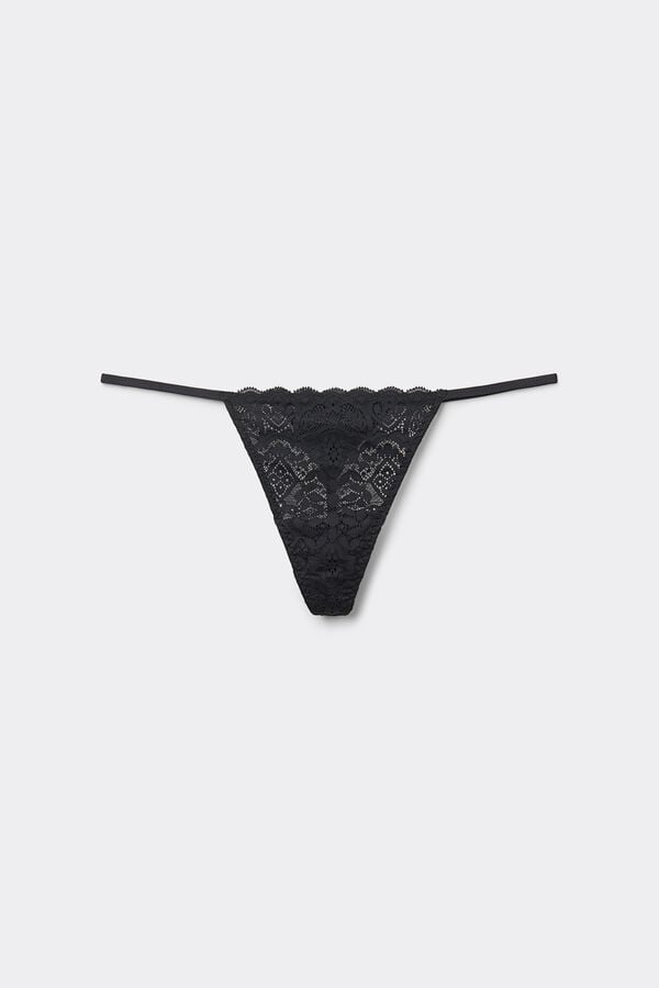 Intimissimi Tanga de Tira Lateral de Encaje Último día