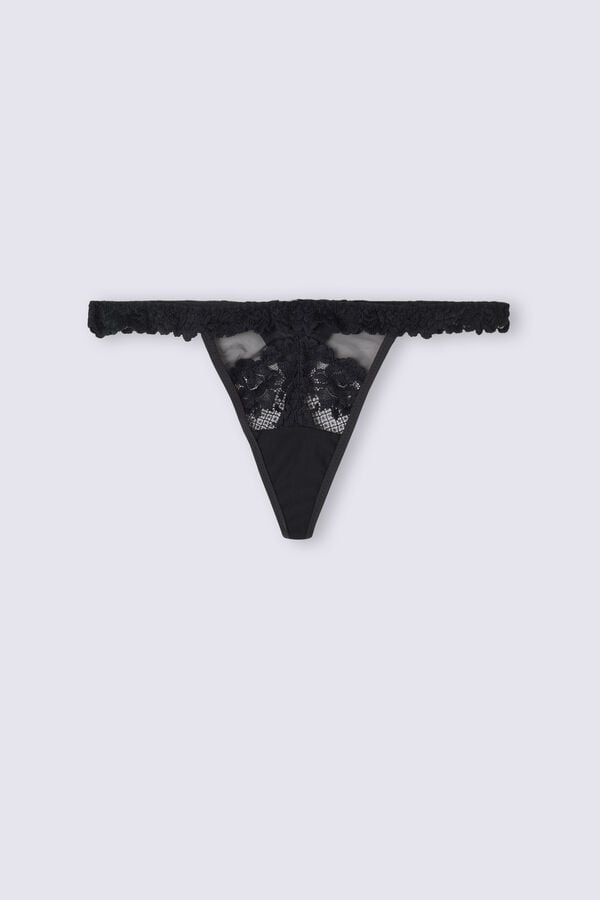 Intimissimi Tanga de hilo con volantes de encaje Pretty Flowers Solo hoy