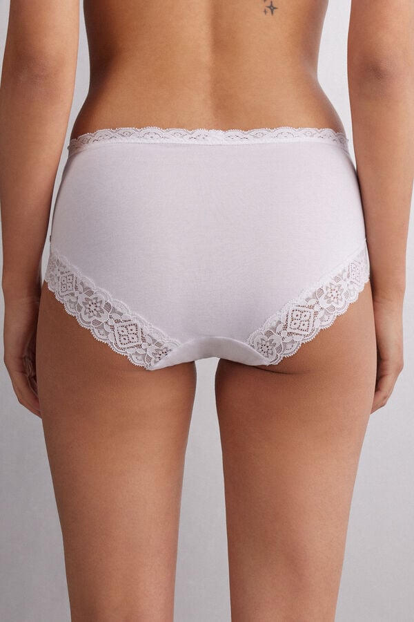 Intimissimi Braguita de Talle Medio de Algodón y Encaje En oferta