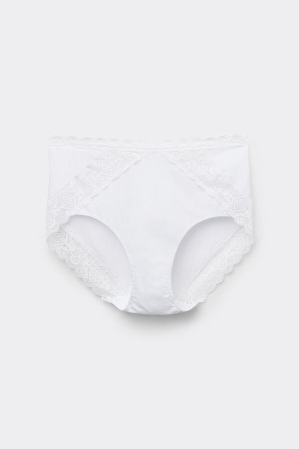 Intimissimi Braguita de Talle Medio de Algodón y Encaje En oferta