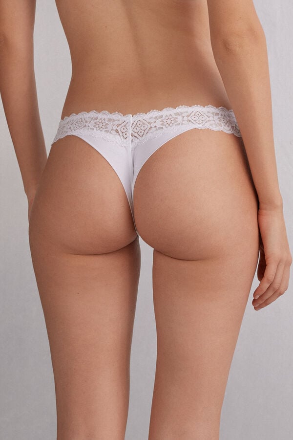 Intimissimi Brasileña de Encaje y Microfibra Estilo de los Años 80 Descuentos del mes