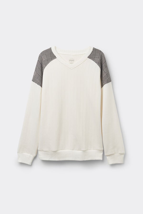 Intimissimi Camiseta de Manga Larga con Cuello de Pico Royal Elegance Tienda