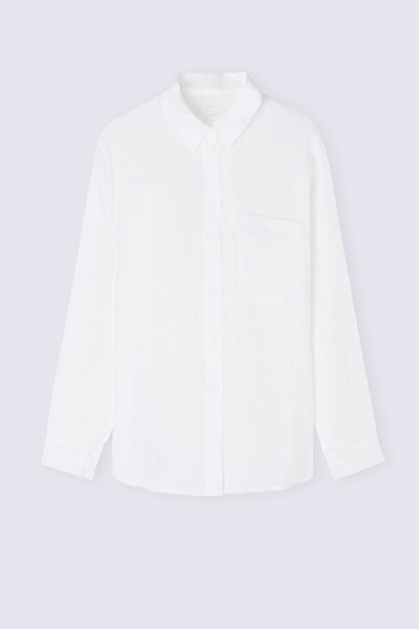 Intimissimi Camisa de Tela de Lino Rebajas top
