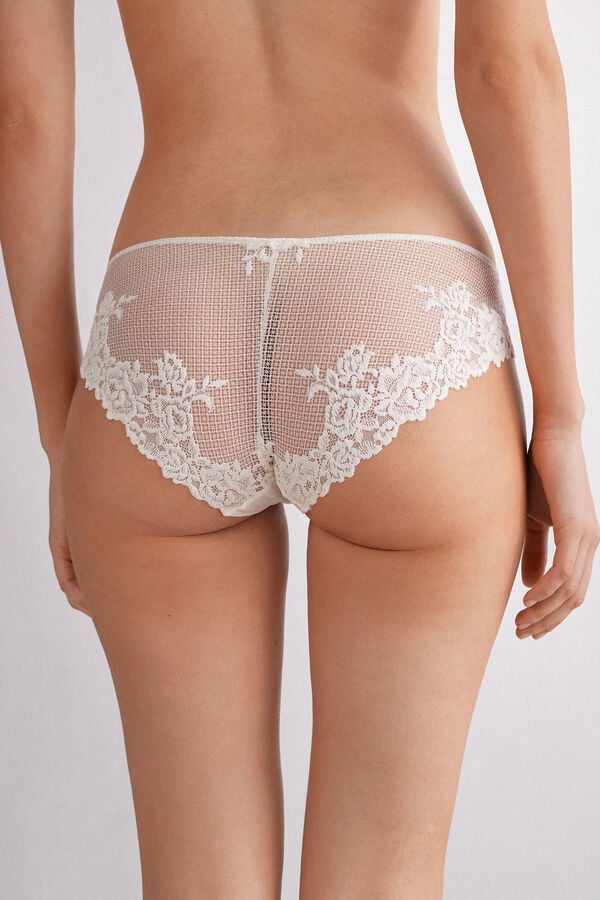 Intimissimi Braga transparente en parte trasera con microfibra y encaje Pretty Flowers Rebajas de fábrica