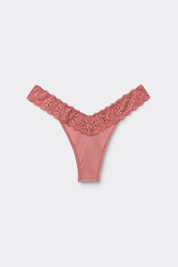 Intimissimi Brasileña de Encaje y Microfibra Estilo de los Años 80 Último día