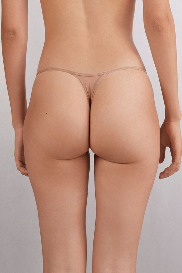 Intimissimi Tanga con Tira Lateral de Microfibra Ultraligera Descuentos del mes