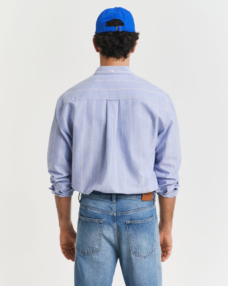 Gant Camisa Oxford Relaxed Fit Heritage a rayas Tienda de fábrica