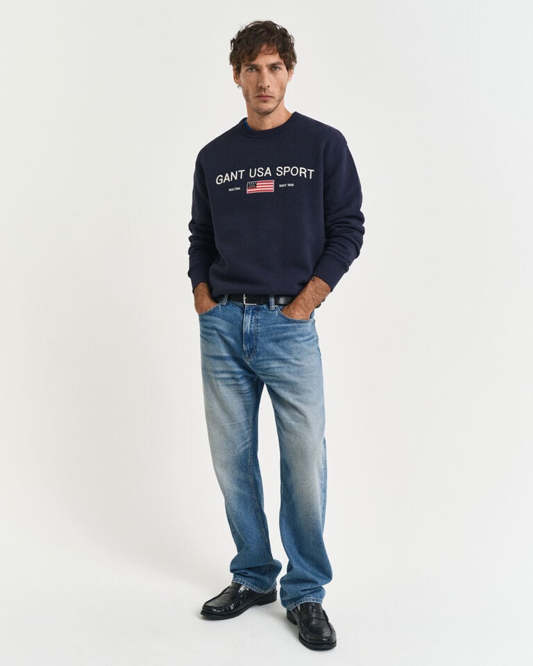 Gant Sudadera de cuello redondo Graphic Última moda