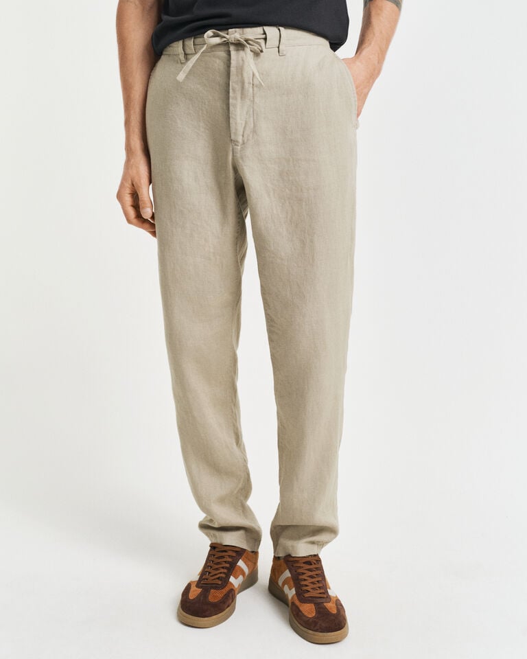 Gant Pantalones Relaxed Fit de lino con cordón ajustable Los más vendidos