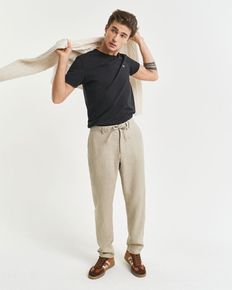 Gant Pantalones Relaxed Fit de lino con cordón ajustable Los más vendidos