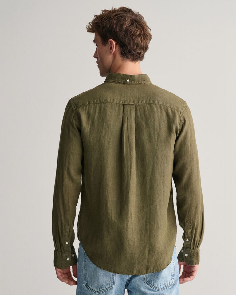 Gant Camisa Regular Fit de lino teñido en prenda Ventas relámpago
