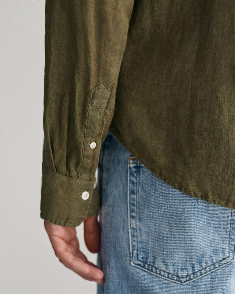 Gant Camisa Regular Fit de lino teñido en prenda Ventas relámpago