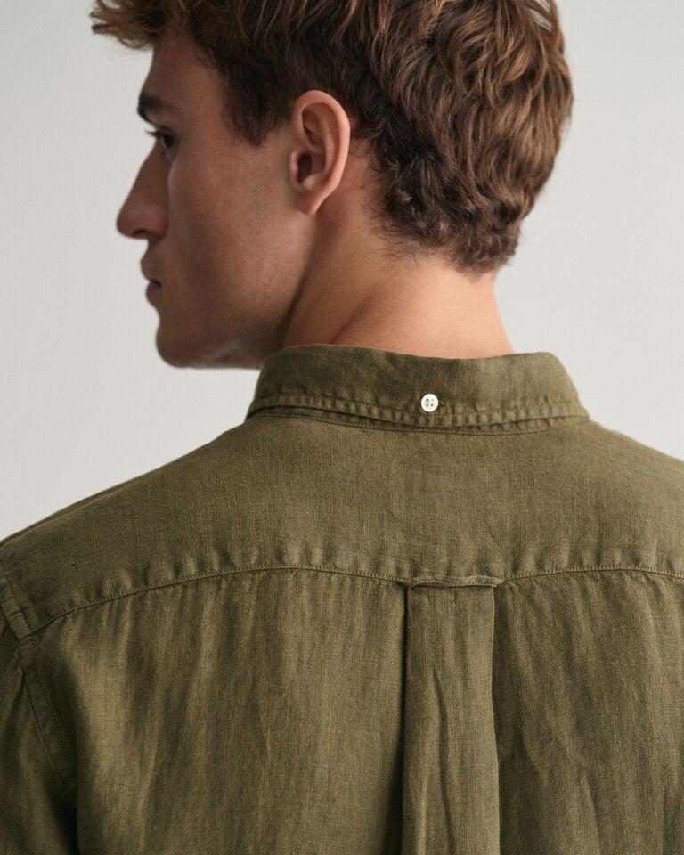 Gant Camisa Regular Fit de lino teñido en prenda Ventas relámpago