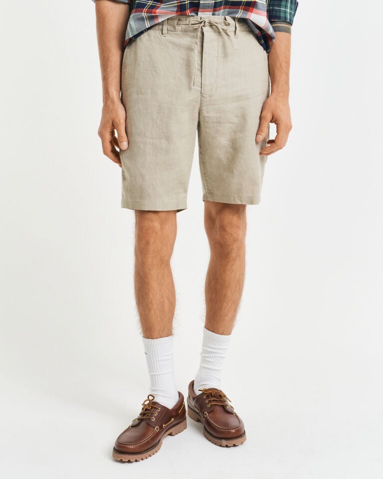 Gant Pantalones cortos Relaxed Fit de lino con cordón ajustable Descuento