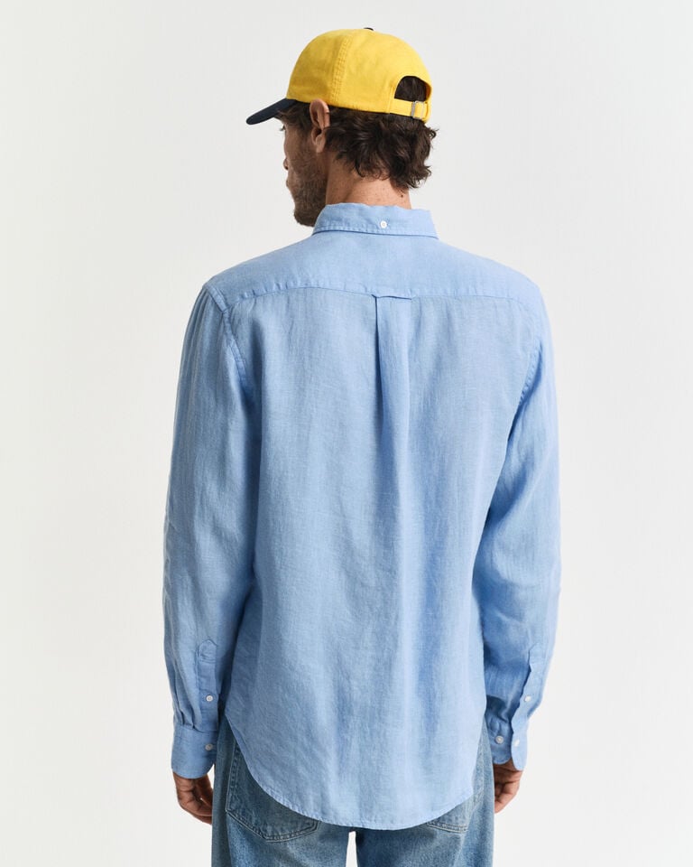Gant Camisa Regular Fit de lino teñido en prenda Tienda