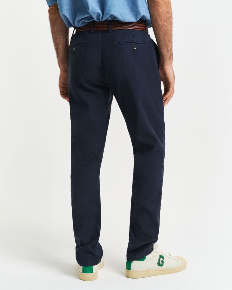 Gant Pantalones chinos Slim Fit de algodón y lino Tienda