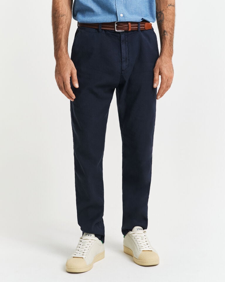 Gant Pantalones chinos Slim Fit de algodón y lino Tienda
