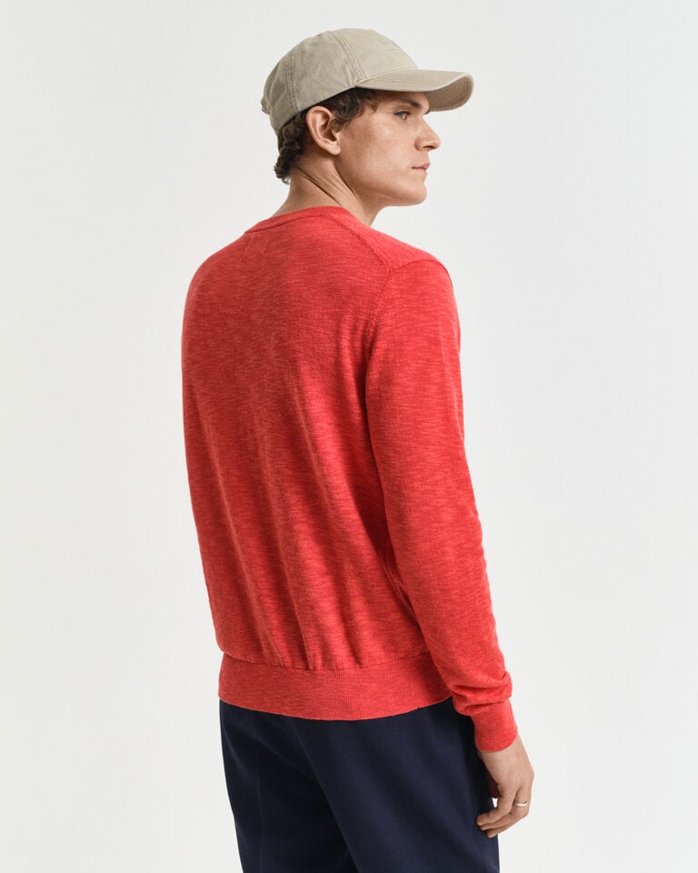 Gant Jersey de cuello redondo en mezcla de lino Mejor oferta