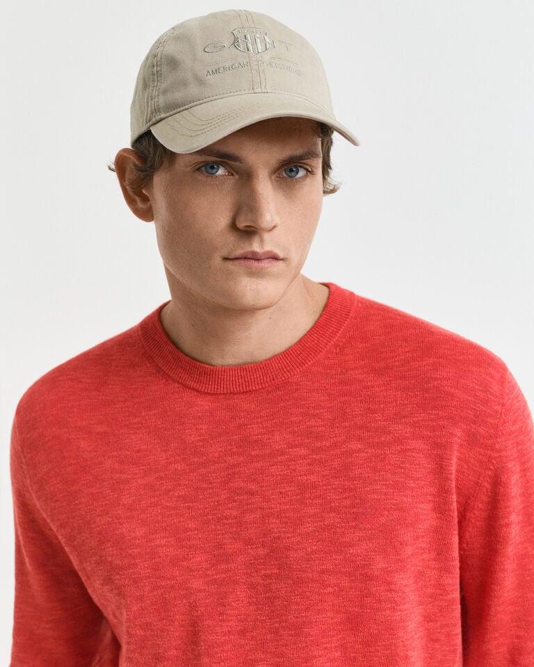 Gant Jersey de cuello redondo en mezcla de lino Mejor oferta