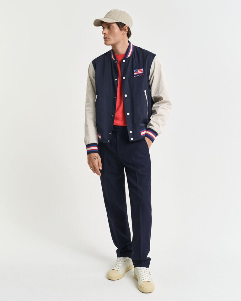 Gant Jersey de cuello redondo en mezcla de lino Mejor oferta