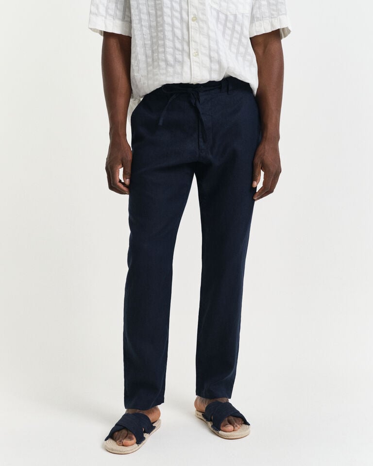 Gant Pantalones Relaxed Fit de lino con cordón ajustable Envío gratis
