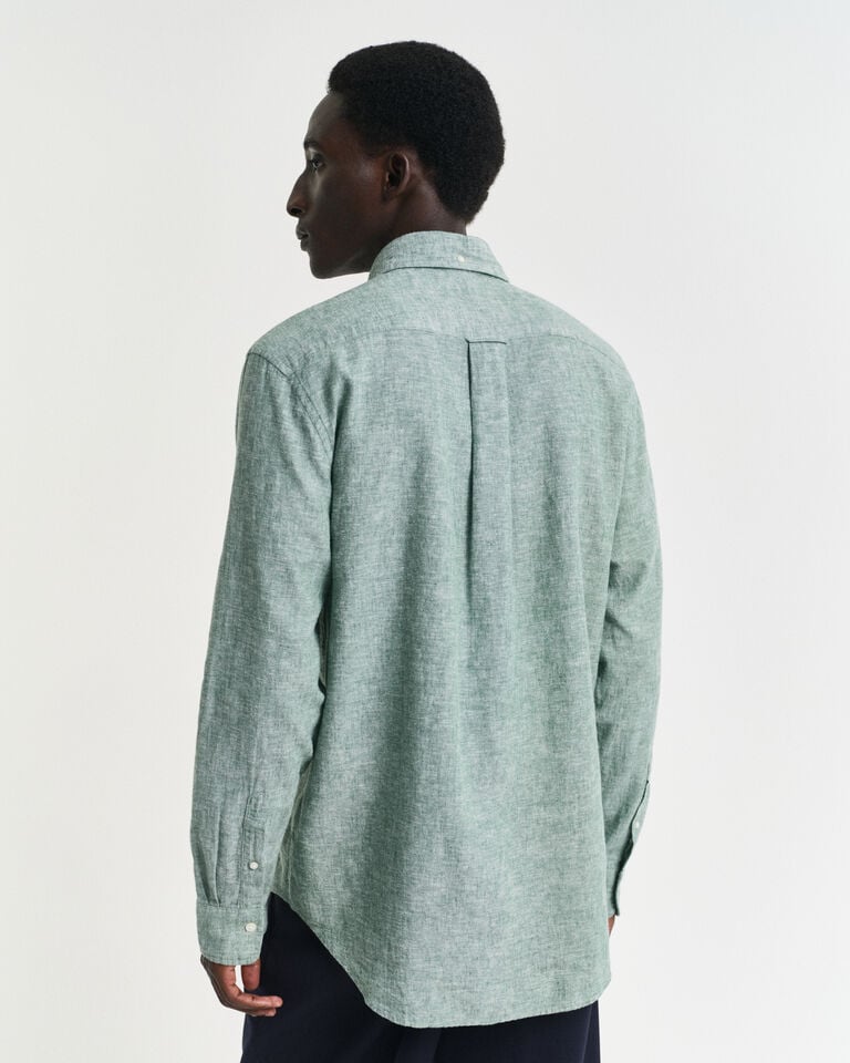 Gant Camisa Regular Fit de algodón y lino Envío gratis