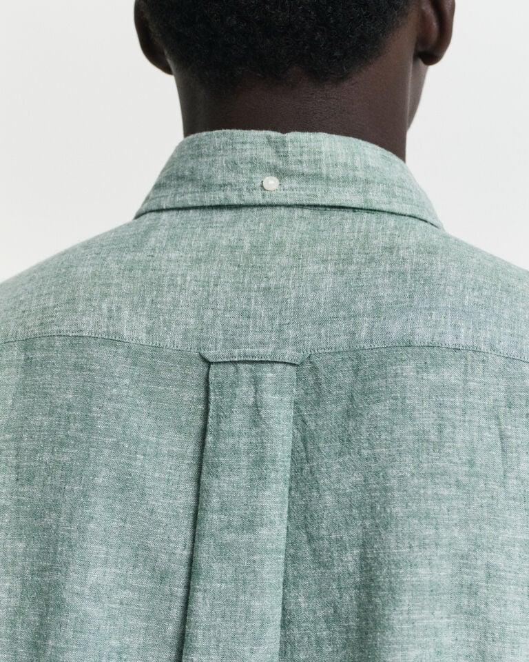 Gant Camisa Regular Fit de algodón y lino Envío gratis