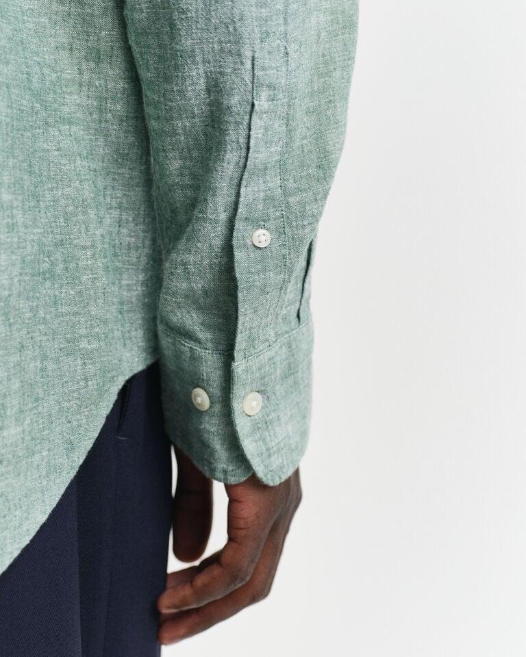 Gant Camisa Regular Fit de algodón y lino Envío gratis