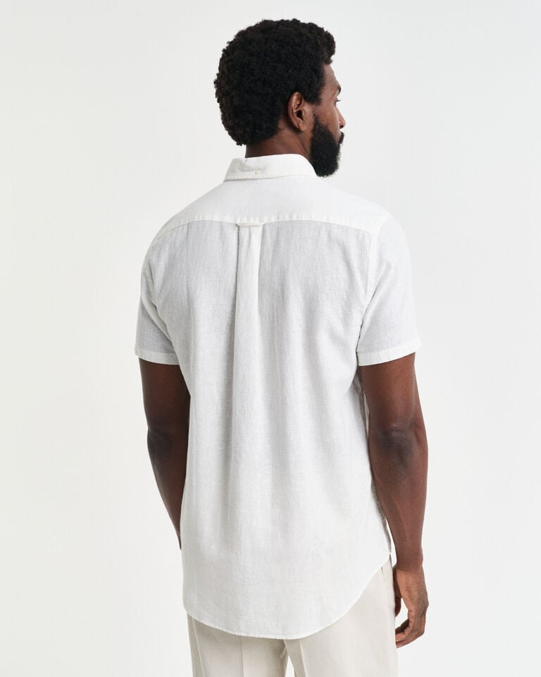 Gant Camisa Regular Fit de manga corta en algodón y lino Últimos 3 días